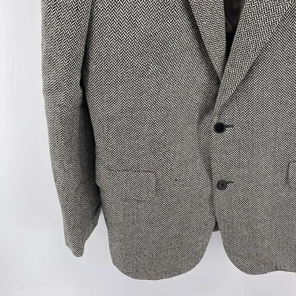 Vintage Harrod’s 100% cashmere houndstooth two button two vent sport coat blazer